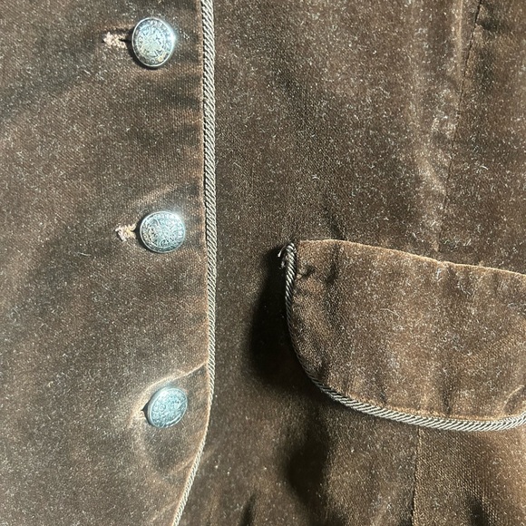 Vintage 70s/80s Patty Woodard California Brown Velvet Vest Size S/M - Picture 3 of 10